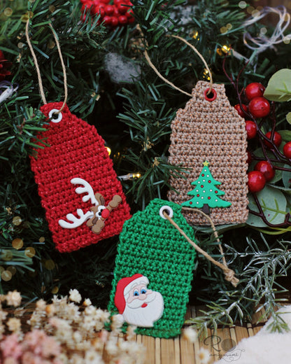 Tag Natalina - Receita Digital de Amigurumi