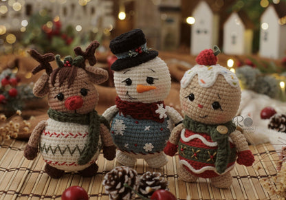 Bolas Ginger, Snow e Rena - Receitas de Amigurumi