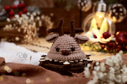 Snow Rudolf - Patrón digital de amigurumi