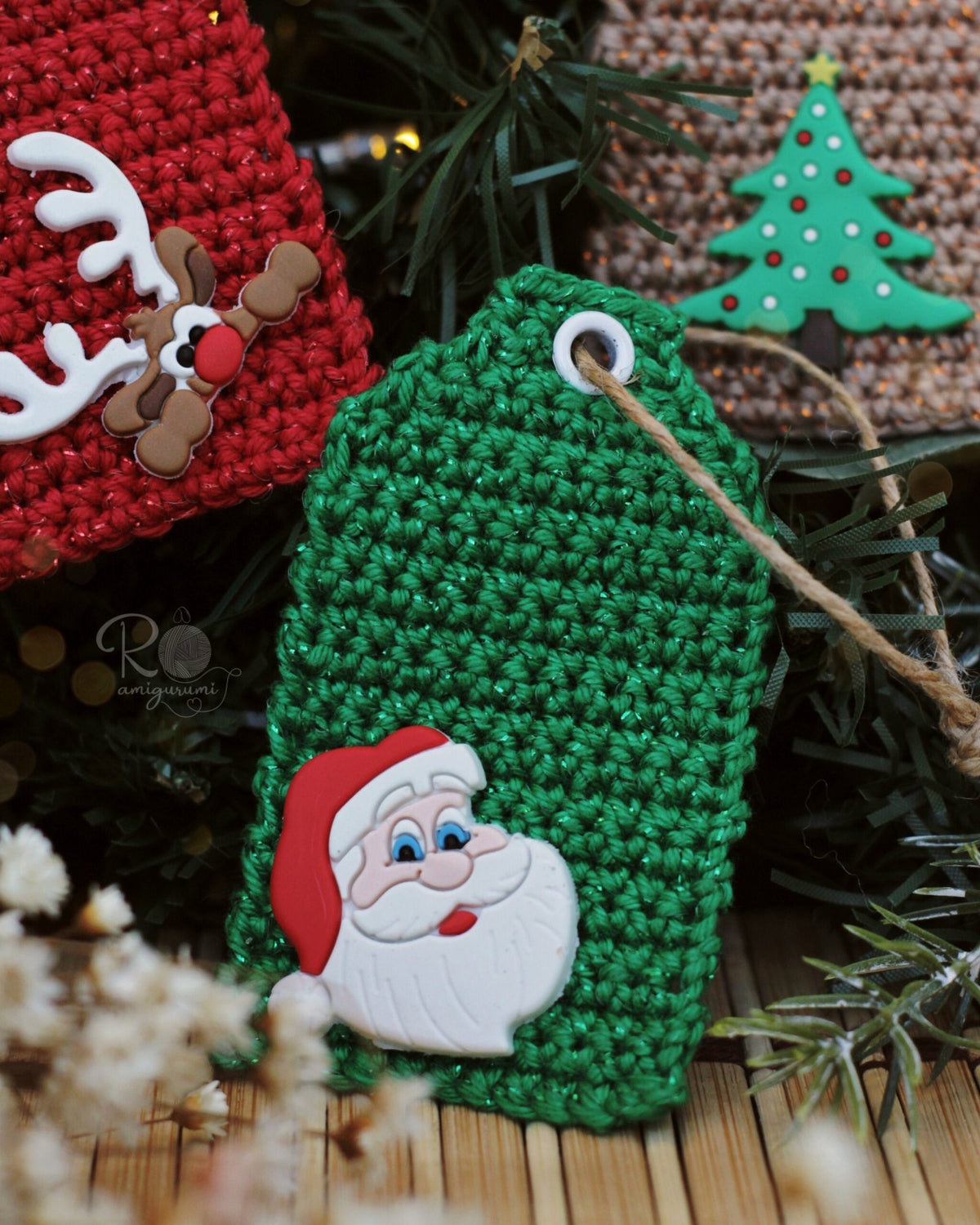 Tag Natalina - Receita Digital de Amigurumi