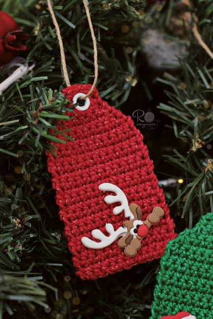 Tag Natalina - Receita Digital de Amigurumi