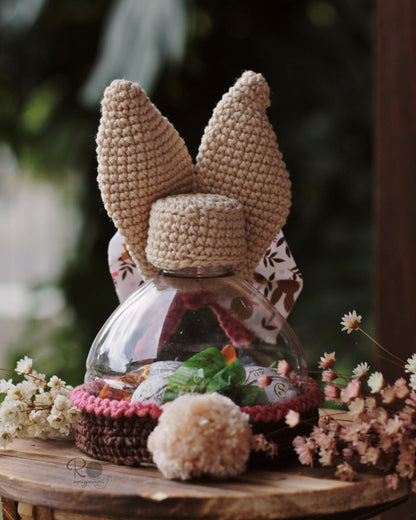 Porta-Chocolate Orelhudo - Receita Digital de Amigurumi